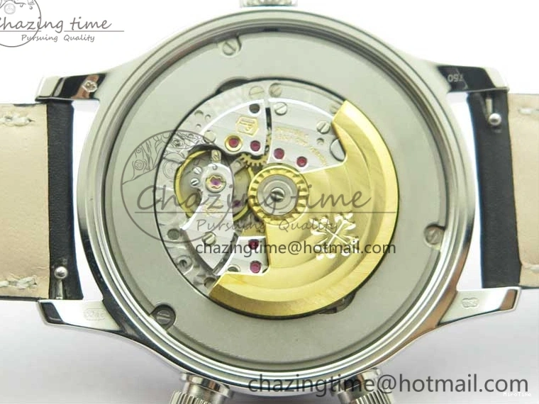 MIROTIME 0120 Practical Calatrava 5524 Pilot Travel Time SS GRF Blue Dial on Black Leather Strap A324 V 7107